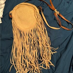 Patricia Nash suede fringe Crossbody